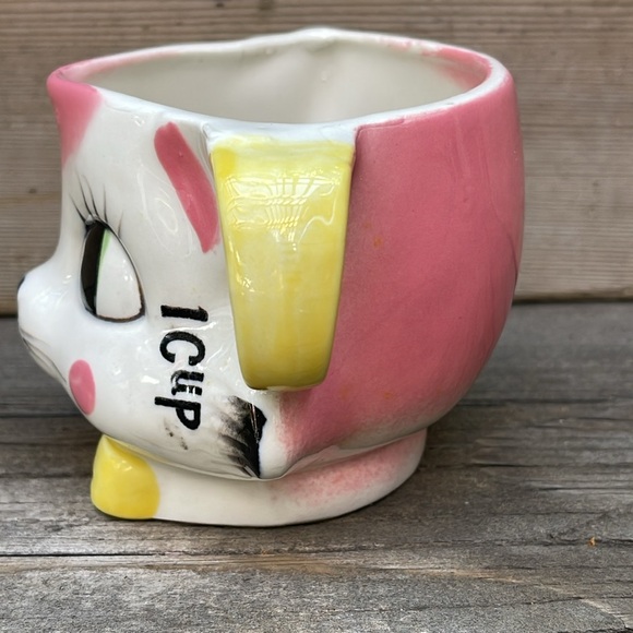 Vintage Ceramic 1 Cup Kitty Measuring Cup - Picture 3 of 12